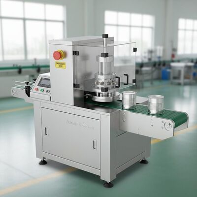 Electric Automatic Seamer Machine with Emergency Stop Safety Features Ensuring Seam Sealing and Safe Packaging Procedures