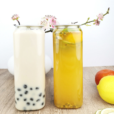 캔 Lid 샐러드 드레싱과 명백한 0.5L 스퀘어 음료병