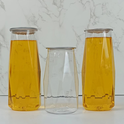 0.5L 이지 오픈 캔 다이아몬드 모양 의류 PET 저장 병